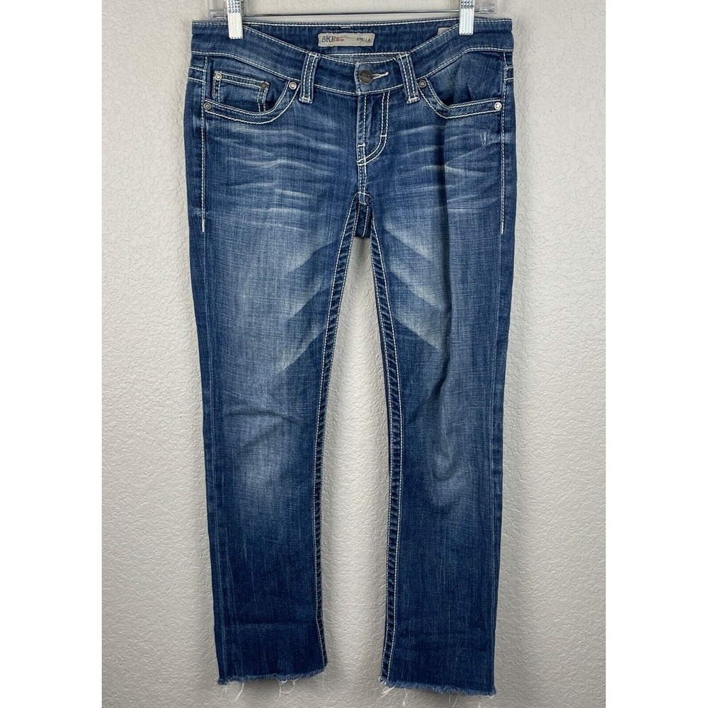 BKE Buckle Jeans Womens 26x31.5 (Actual 30x26.5) Blue Stella Straight Leg Low Rz
